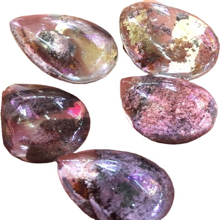 Phantom Cabochon Табиғи кішкентай кварцтың ұсақ нүктелері жоқ жылтыратылған зергерлік бұйымдар жасау 31