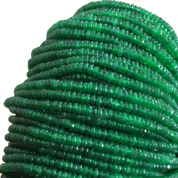 5mm 5.25mm 5.5mm 5.75mm Urtific lustrous epli grænt hálf perlur Agate Strand 34