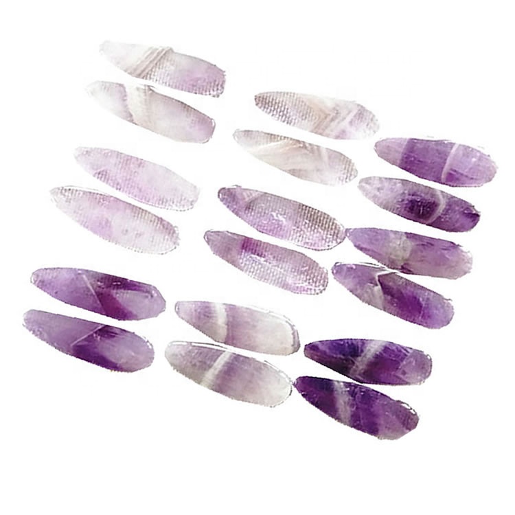 Nàdair Purple fluorite deas is clì gèam Uisge drop cumadh rèidh lìomhaidh gemstone Slàn-reic agus reic 34