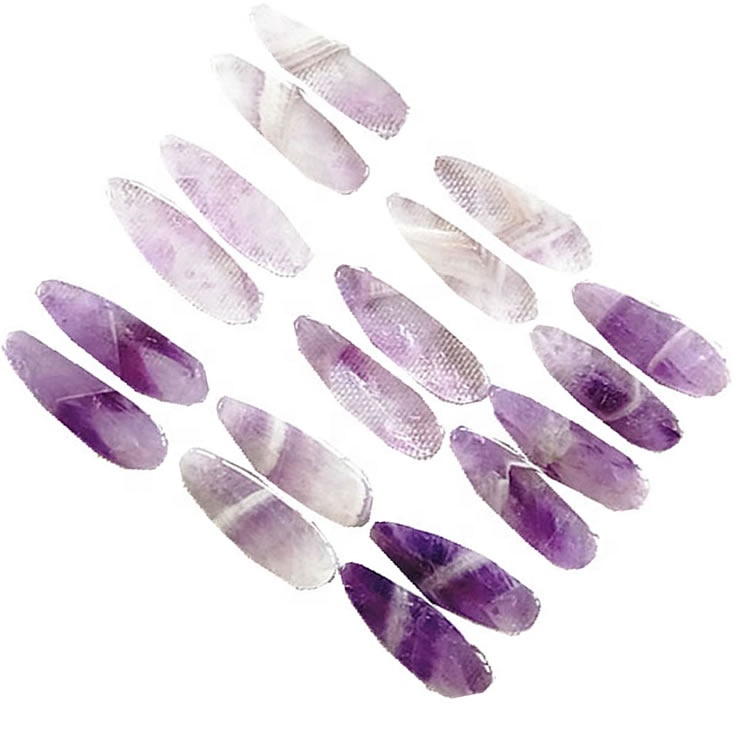Nàdair Purple fluorite deas is clì gèam Uisge drop cumadh rèidh lìomhaidh gemstone Slàn-reic agus reic 32