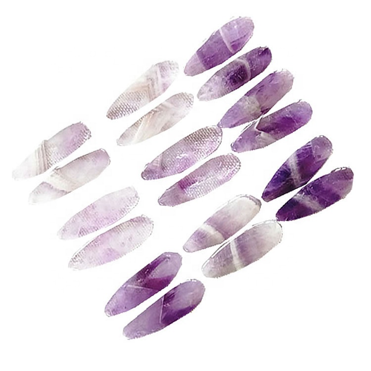 Nàdair Purple fluorite deas is clì gèam Uisge drop cumadh rèidh lìomhaidh gemstone Slàn-reic agus reic 38