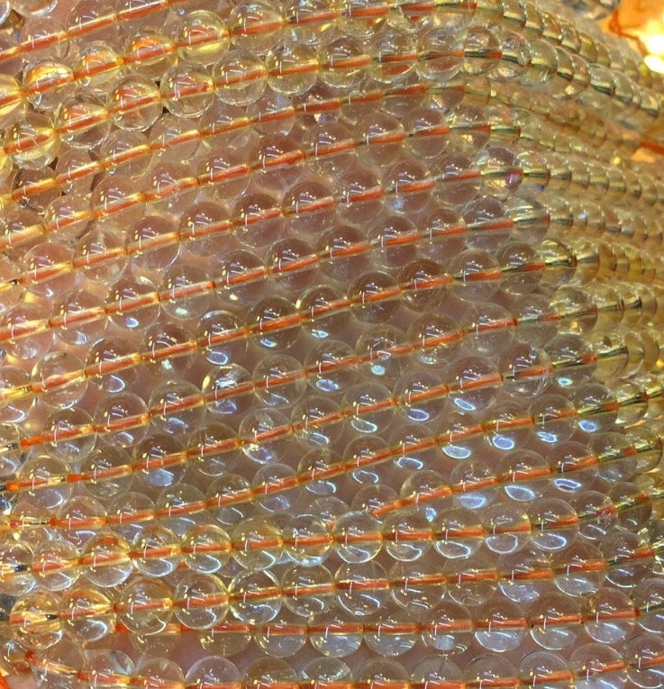 Faktori Dirèk Wholesale Fashion Pèl ki lach Natirèl Sitrin Round pèl 32