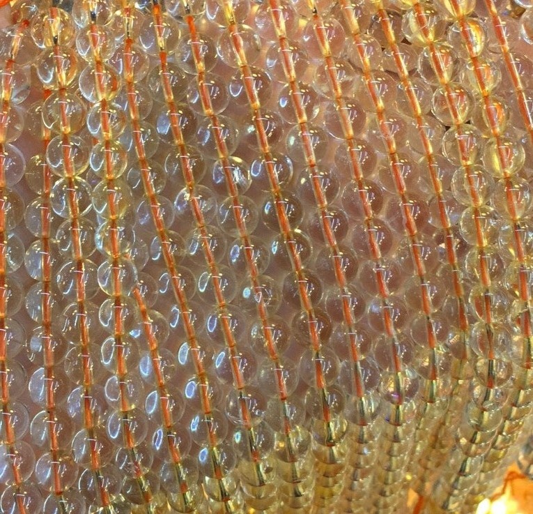 Faktori Dirèk Wholesale Fashion Pèl ki lach Natirèl Sitrin Round pèl 34