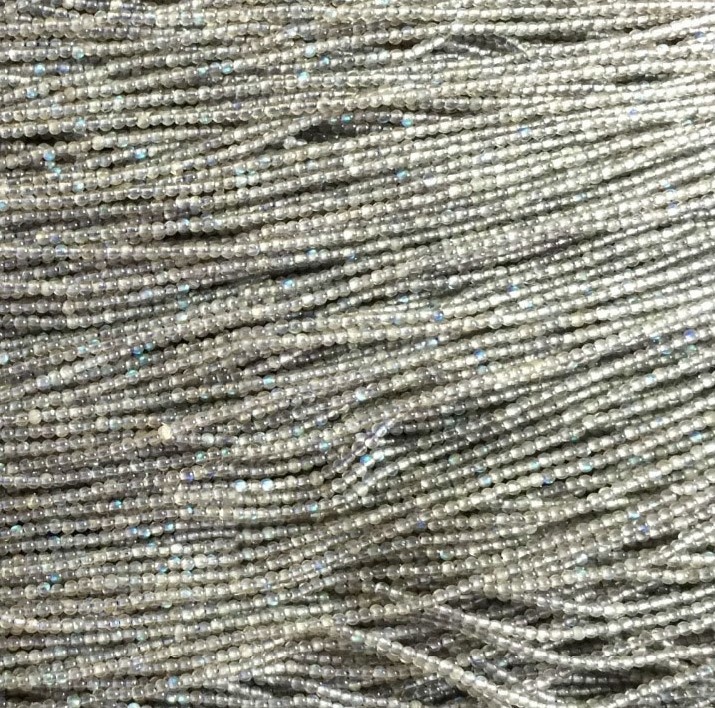 Natural Labradorite & Grey Moonstone Faceted Round Beads Inoporesa Gemstone Offer 9