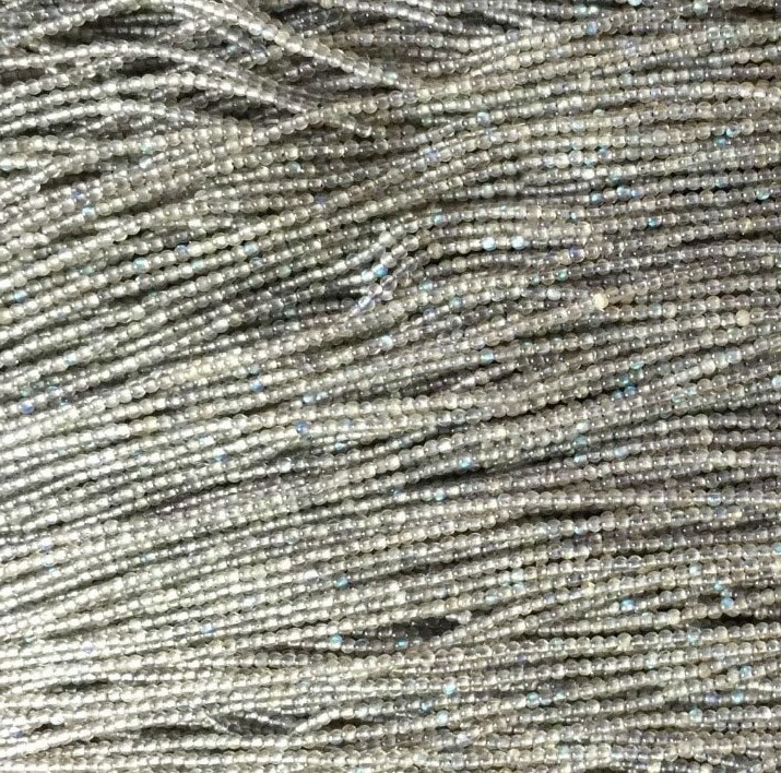 Natural Labradorite & Grey Moonstone Faceted Round Beads Inoporesa Gemstone Offer 13