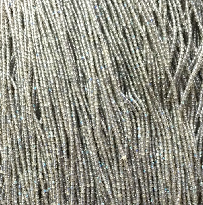 Natural Labradorite & Grey Moonstone Faceted Round Beads Inoporesa Gemstone Offer 15