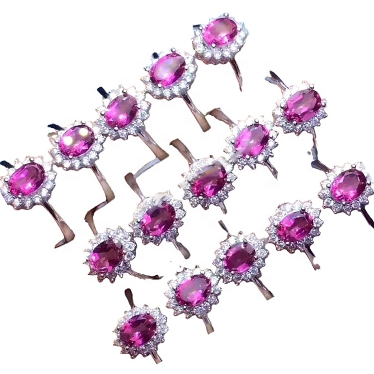 925 실버 자메이스트 링 토르말린 링 레이디 용 7