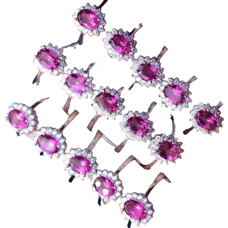 925 실버 자메이스트 링 토르말린 링 레이디 용 13