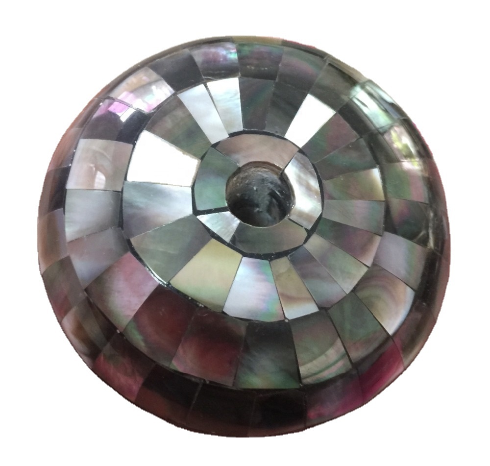 Branche da mosaico nero Abalone Shell perline per foro perforato 30