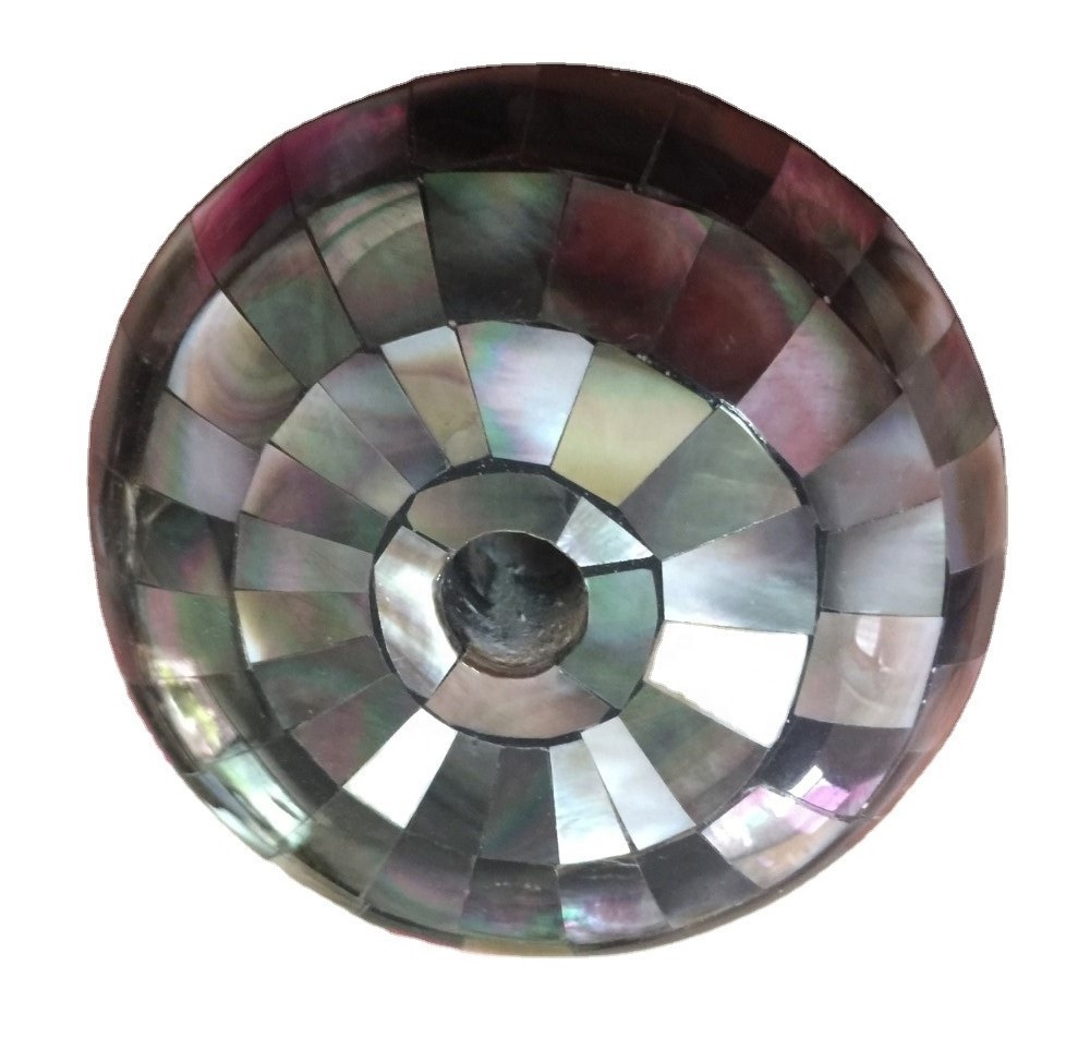 Branche da mosaico nero Abalone Shell perline per foro perforato 36