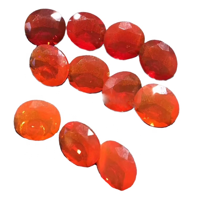Opal Faceted Opal Cabochon Red Faceted Opal Cabochon Piedra de piedras preciosas 33