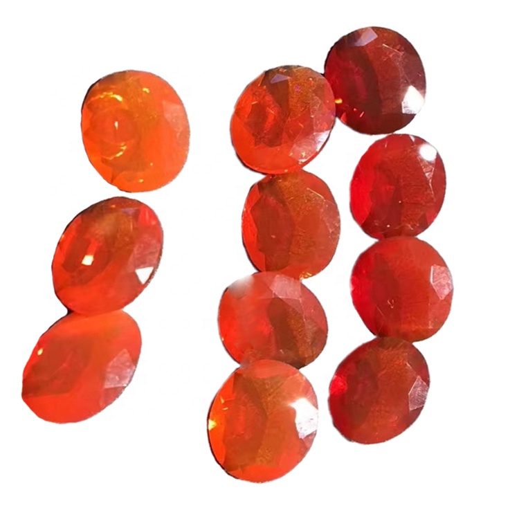 Opal Faceted Opal Cabochon Red Faceted Opal Cabochon Piedra de piedras preciosas 35
