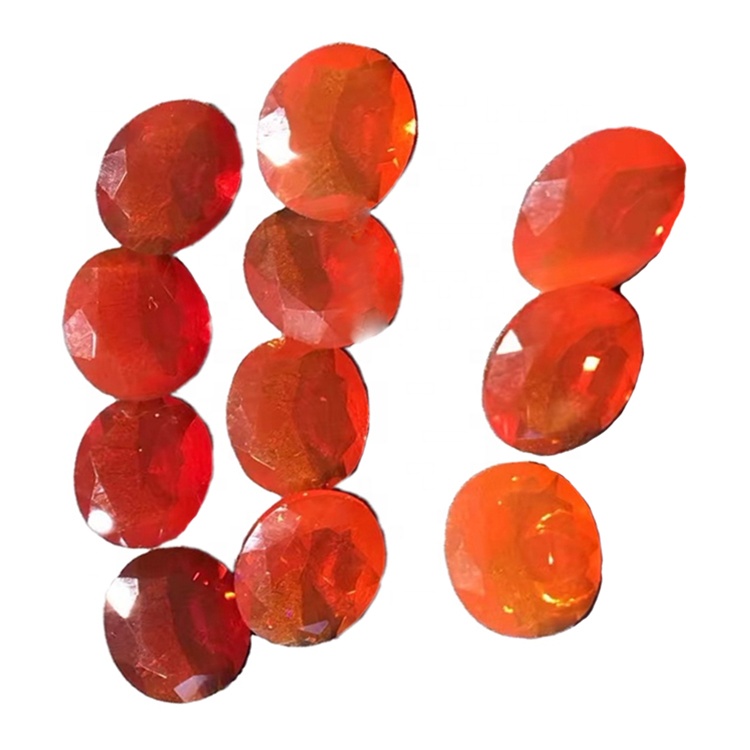 Opal Faceted Opal Cabochon Red Faceted Opal Cabochon Piedra de piedras preciosas 39