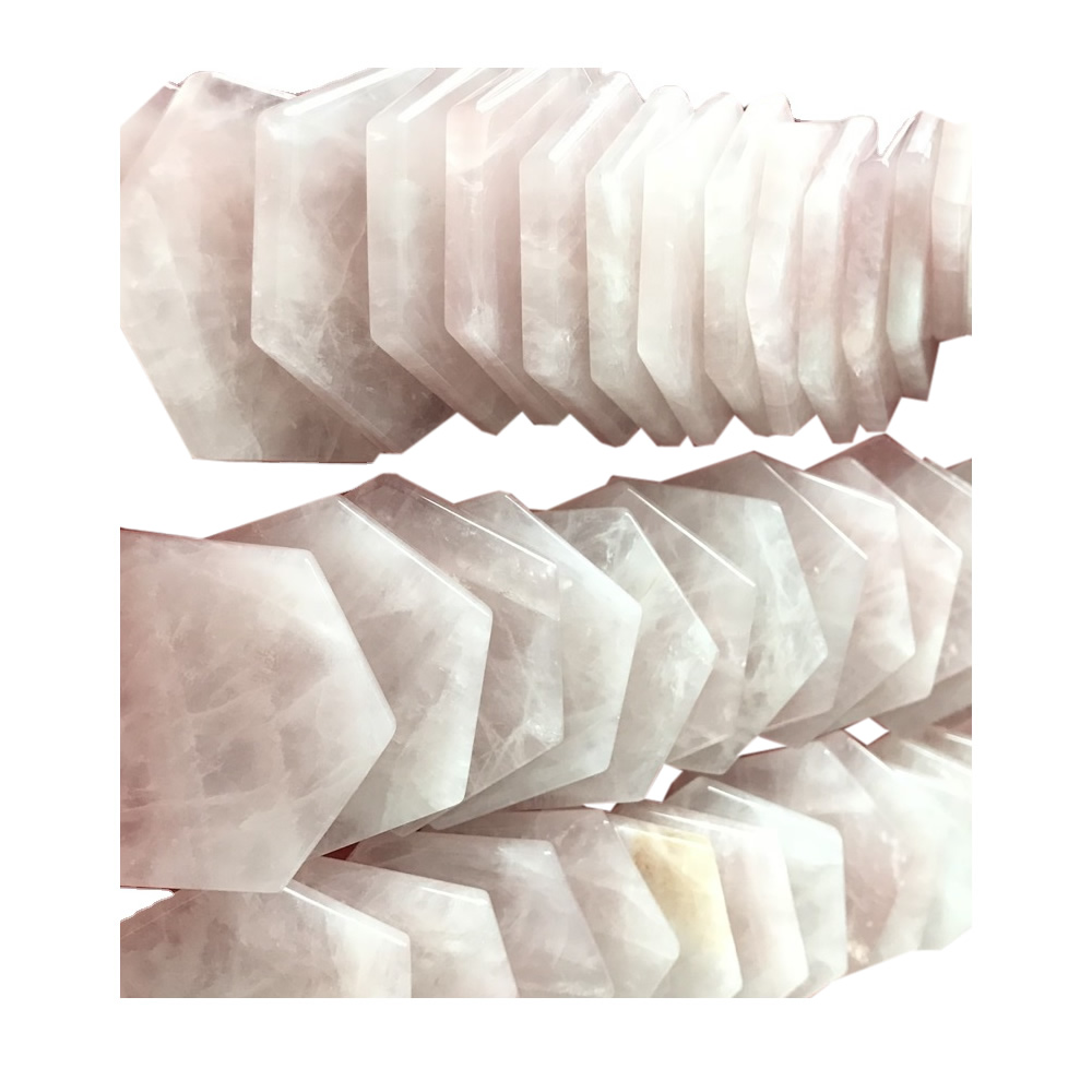 E masani lava rose quartz hexagon cabochon pink rose quartz hexagon cabouchen dress gemstone gemstone 30