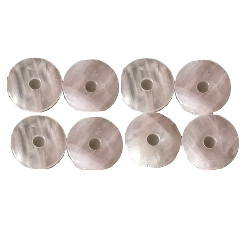 Rose Quartz Donut Round Beads Rose Quartz Donut fookuskauguse rant 32