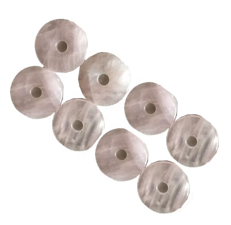 Rose Quartz Donut Round Beads Rose Quartz Donut fookuskauguse rant 34
