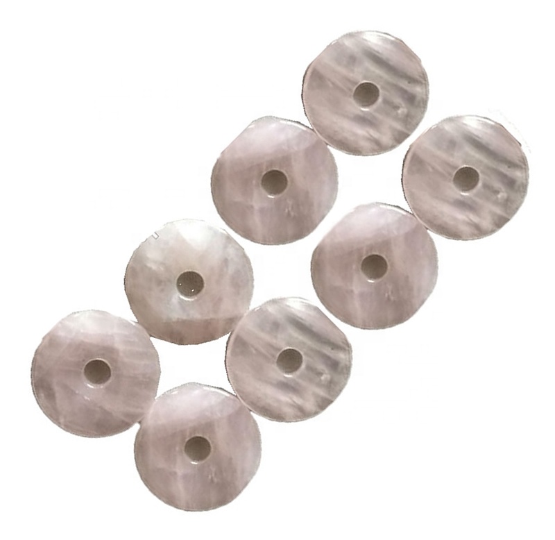 Rose Quartz Donut Round Beads Rose Quartz Donut fookuskauguse rant 38