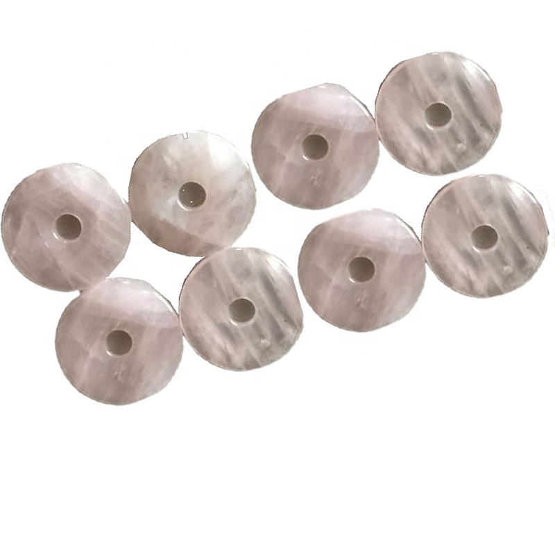 Rose Quartz Donut Round Beads Rose Quartz Donut fookuskauguse rant 36