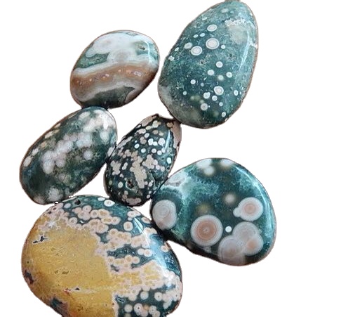 Природен Океан Jasper Cabochon Најдобар квалитет Gemstone Рачно изработени големопродажни цени Океанот Jasper Handmade Gemstone 31