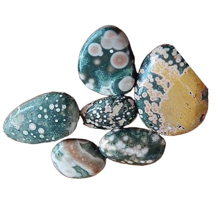 Природен Океан Jasper Cabochon Најдобар квалитет Gemstone Рачно изработени големопродажни цени Океанот Jasper Handmade Gemstone 37