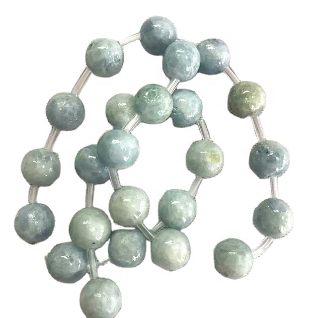 Llinynnau Gemstone Light Light Light Siâp Celestit Naturiol 39