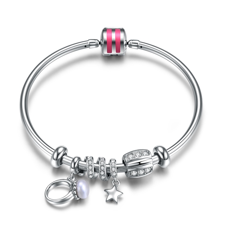 Mtindo mpya wa mtindo 925 sterling fedha bangili njano & nyeupe dhahabu kumaliza bangili 13