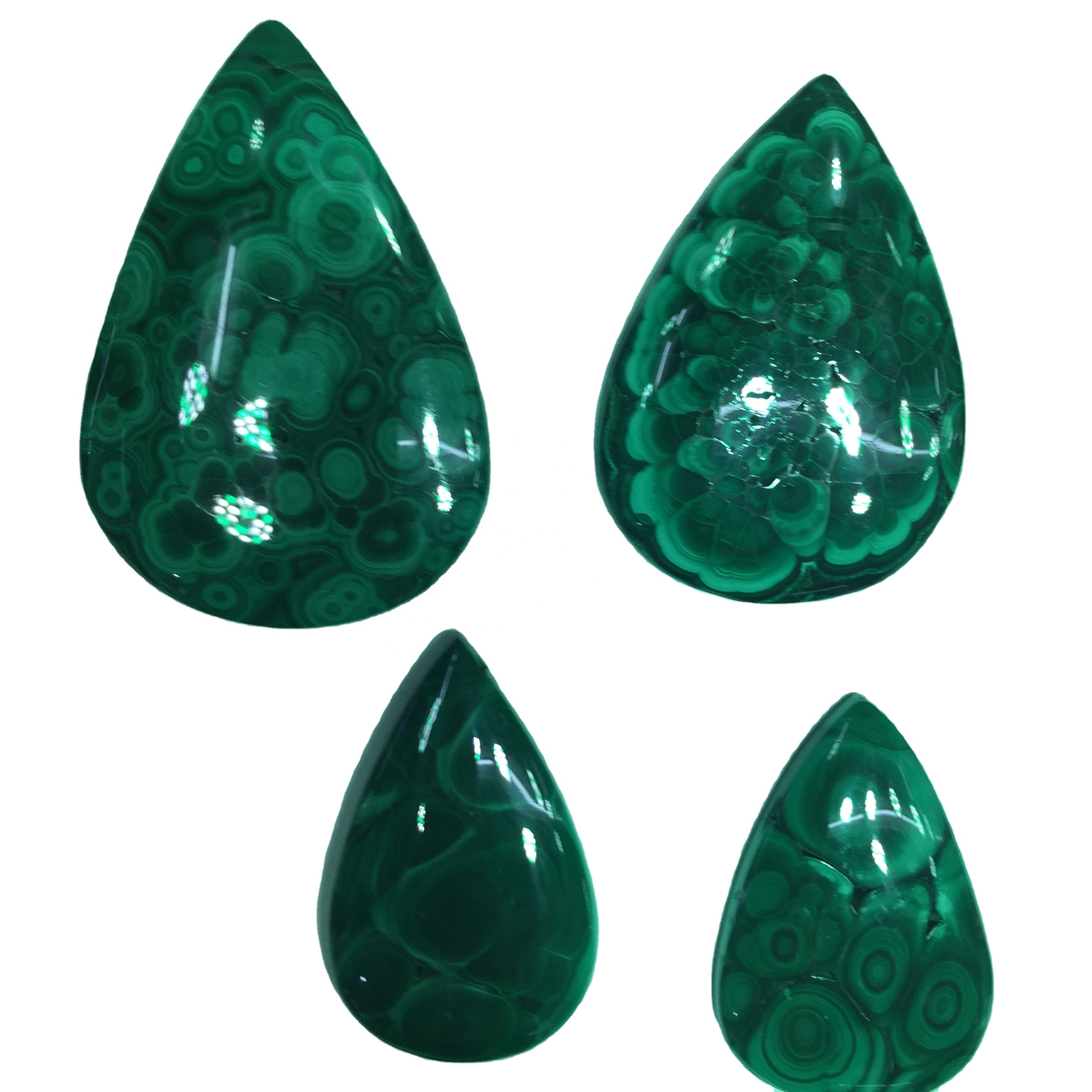 Top Grade Quality C% Naturalis Malachite Pirum Figura Cabachon solutam gemmstone pro jewelry 39