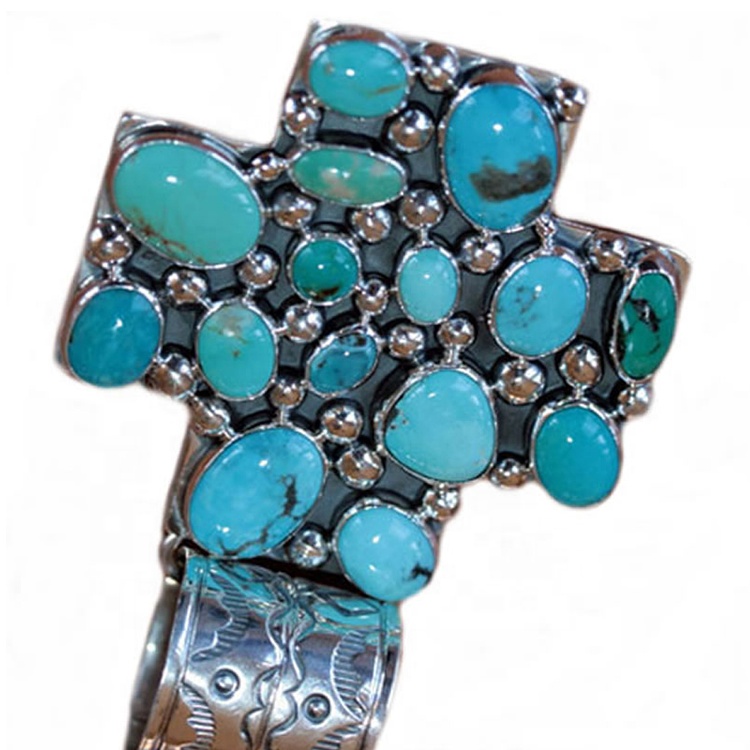 Ənənəvi firuzəyi asqı zərgərlik 925 Sterling Gümüş Kulon Yatmış Gözəllik Firuzəyi Kulon 9