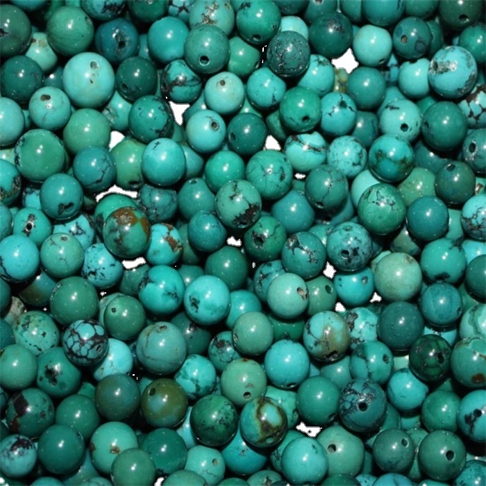 Wholesale 6mm Naturaly Turquoise Round beads Zvishongo zvinogadzira chaiyo turquoise kutenderera beads gemstone 9