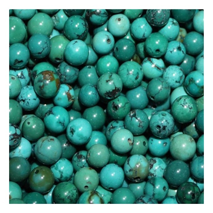 Wholesale 6mm Naturaly Turquoise Round beads Zvishongo zvinogadzira chaiyo turquoise kutenderera beads gemstone 15