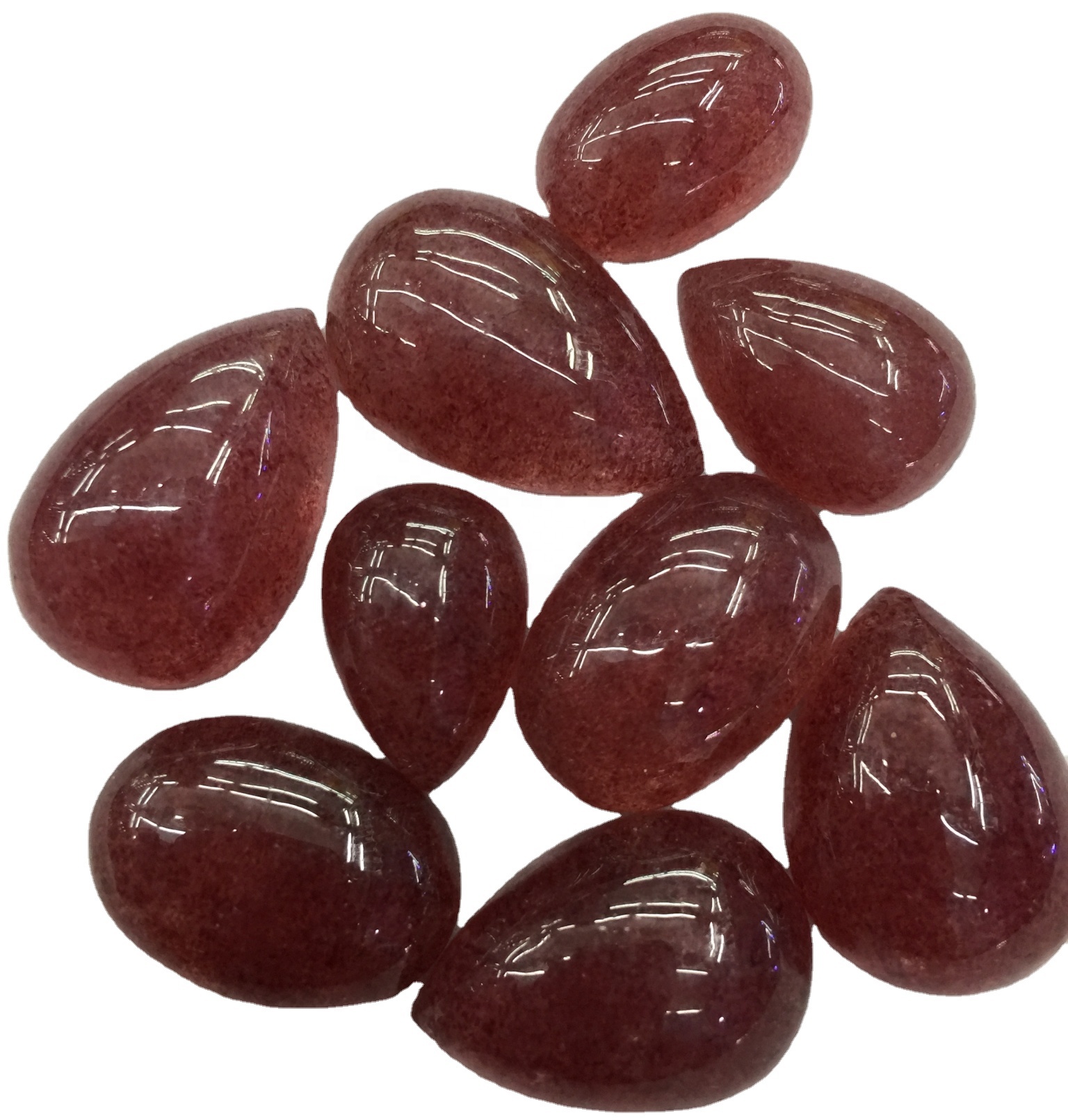 AAA Chất lượng dâu tây tự nhiên Cabochon cho đồ trang sức Làm đá quý lỏng lẻo 30