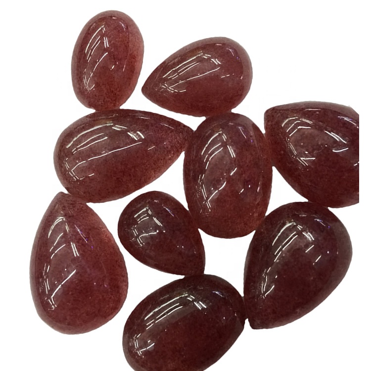 AAA Chất lượng dâu tây tự nhiên Cabochon cho đồ trang sức Làm đá quý lỏng lẻo 34