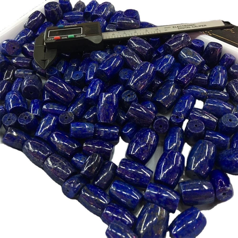Lapis Lazuli Barrel Compers / Lapis Lazuli Riževi kroglice 32