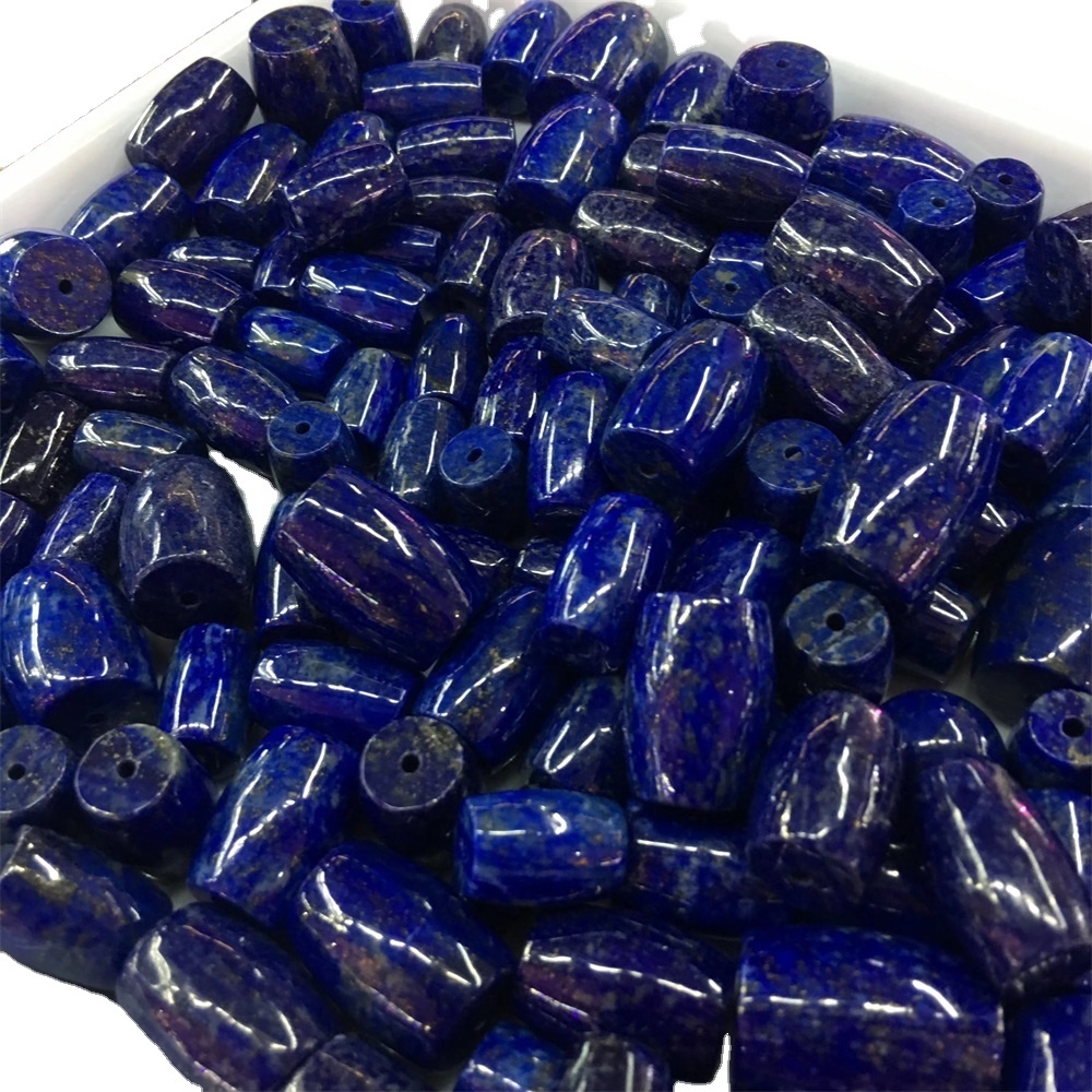 Lapis Lazuli Barrel Compers / Lapis Lazuli Riževi kroglice 34