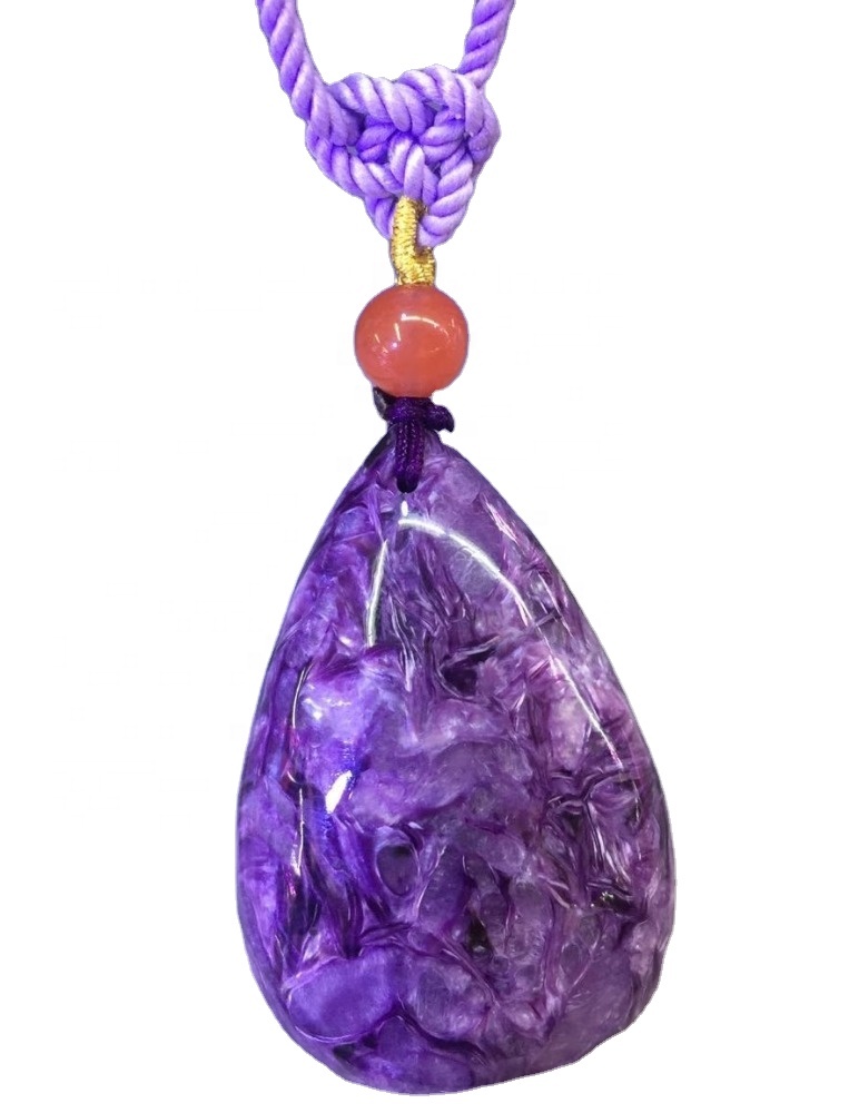 I-925 i-Pendant Pendant ethengisa i-charoite geroite gestone 9