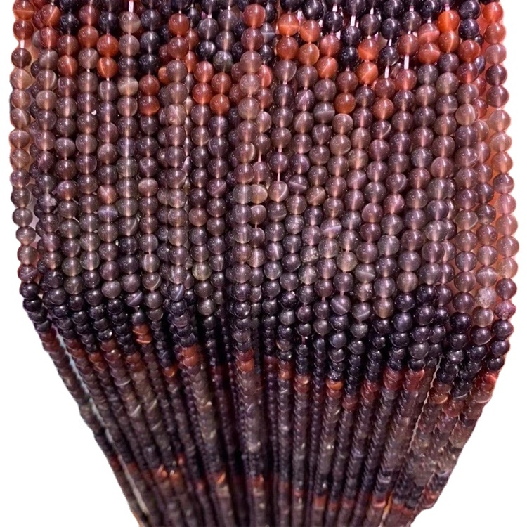 Multicolor natyral shalqi portokalli purple turmaline rrumbullakët rrumbullakët 34