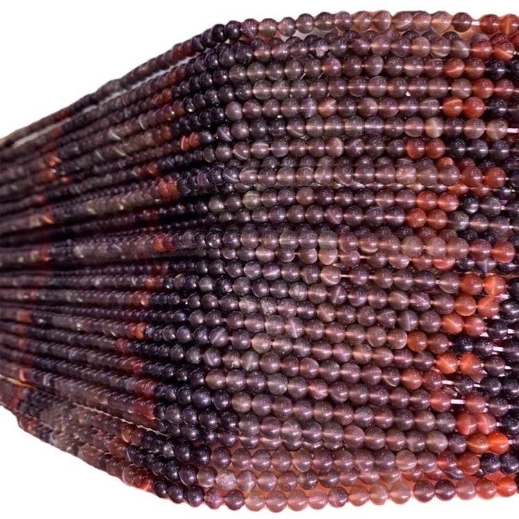 Multicolor natyral shalqi portokalli purple turmaline rrumbullakët rrumbullakët 36