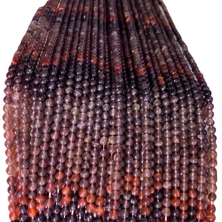 Multicolor natyral shalqi portokalli purple turmaline rrumbullakët rrumbullakët 38