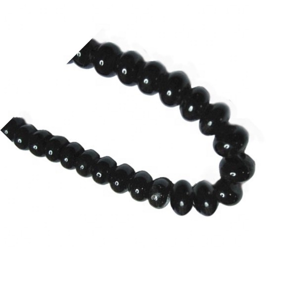 സ്വാഭാവിക കറുത്ത അഗേറ്റ് ജെംസ്റ്റോൺ അയഞ്ഞ മുദ്രകൾ 6 എംഎം 8 എംഎം 10 എംഎം റ round ണ്ട് ബീഡുകൾ 16 സ്ട്രോണ്ട് 31