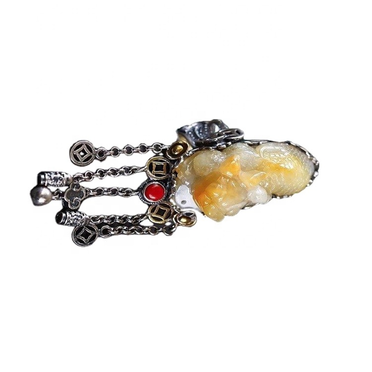 ਚਿੱਟੇ ਅਤੇ ਪੀਲੇ ਰੰਗ ਦੇ ਪੀਆਈ ਜ਼ਿ u ਰਿੰਗ ਗਹਿਣਾ ਵਿਚ ਵਿਲੱਖਣ ਕੁਦਰਤੀ ਅੰਬਰ ਮਿਰਚ 13