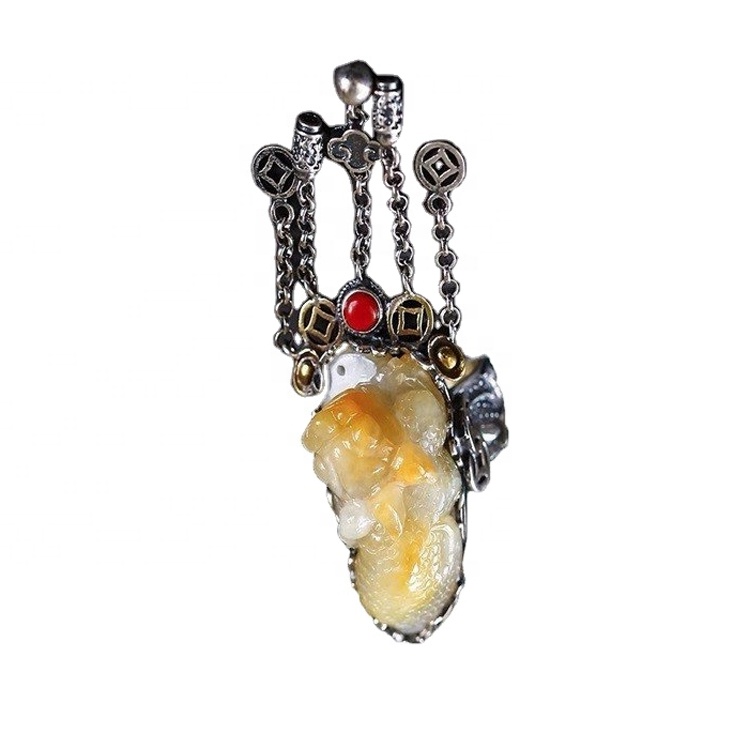 ਚਿੱਟੇ ਅਤੇ ਪੀਲੇ ਰੰਗ ਦੇ ਪੀਆਈ ਜ਼ਿ u ਰਿੰਗ ਗਹਿਣਾ ਵਿਚ ਵਿਲੱਖਣ ਕੁਦਰਤੀ ਅੰਬਰ ਮਿਰਚ 15