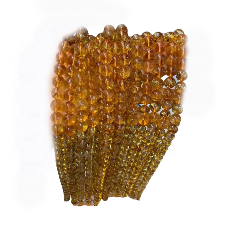 Табиғи алтыннан жасалған бұталық кварц 6mm 8mm 8mm 8mm 10mm 3MM 10mm дөңгелек алтын 30