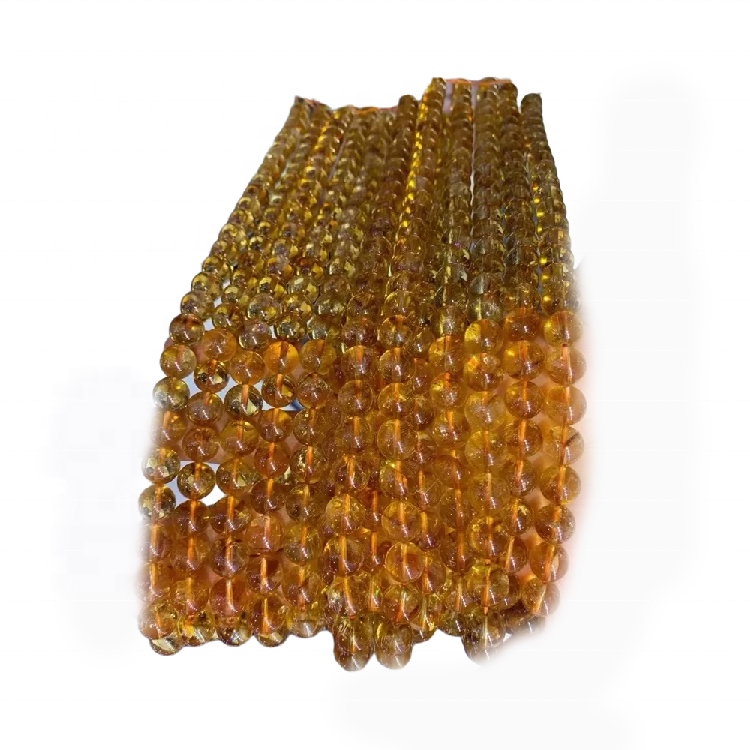 Табиғи алтыннан жасалған бұталық кварц 6mm 8mm 8mm 8mm 10mm 3MM 10mm дөңгелек алтын 34