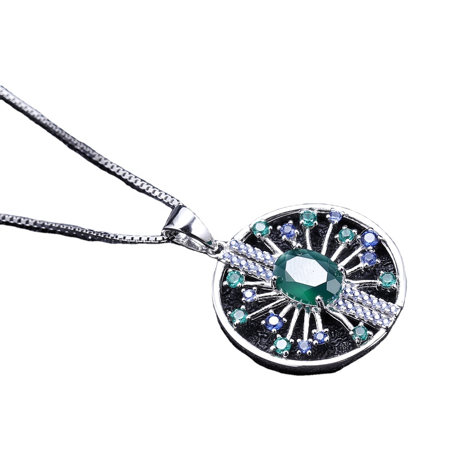 건조 된 Bule 색상 30mm ~ 40mm 크리스탈 Druzy Electroplate Gemstone 펜던트 9