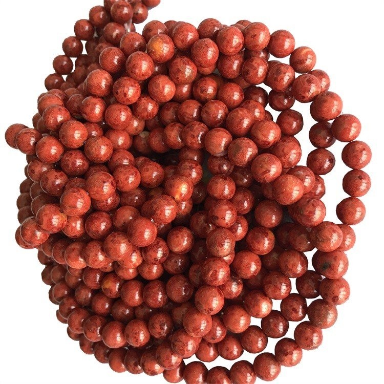 wholesale Apple  Red Coral 4mm 6mm 8mm Round  shape beads and smooth gemstone strings 9