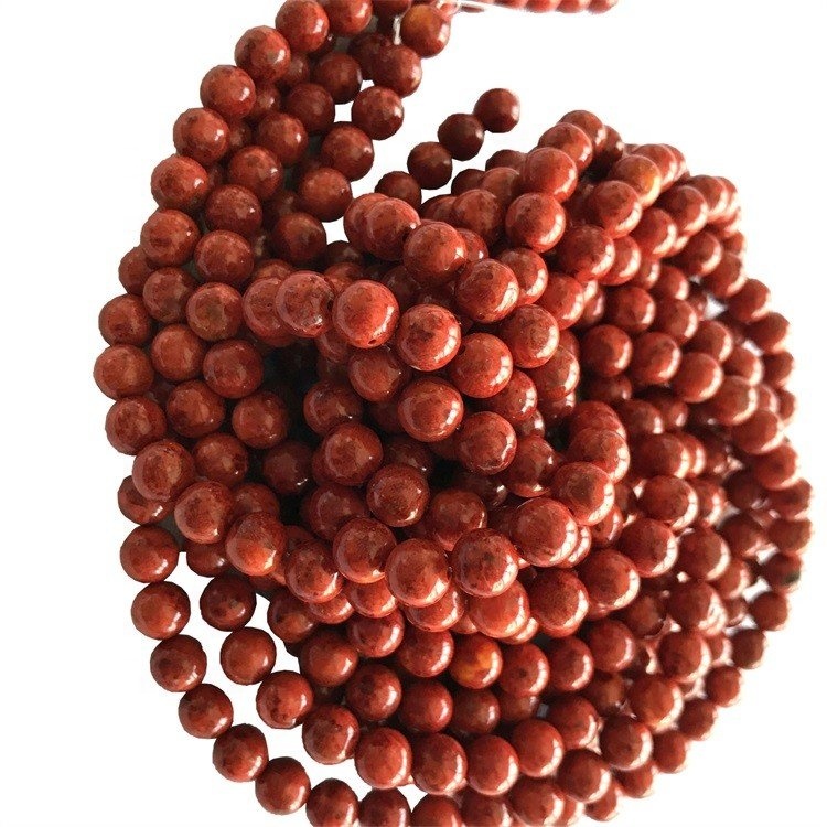 wholesale Apple  Red Coral 4mm 6mm 8mm Round  shape beads and smooth gemstone strings 15