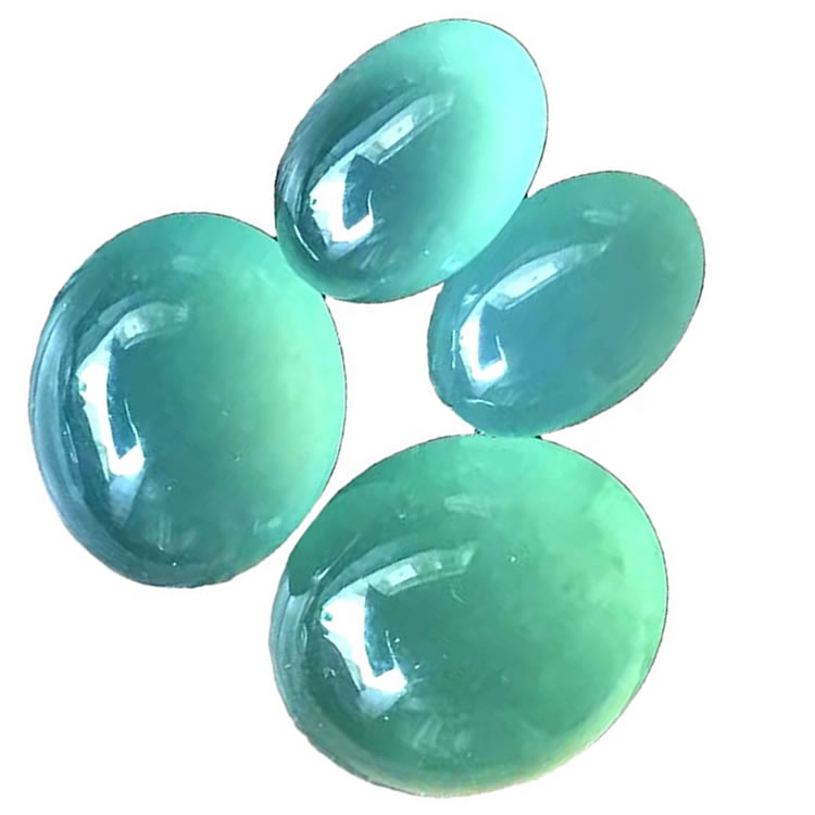 Forma ovale Smeraldo gatti sciolti Eye Stone Pietra Pietra Pietra Pietra Pietra preziosa Cabochon 38