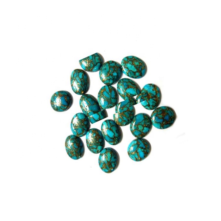 Kingman گہرا bule تانبے فیروزیز cabochons. 15