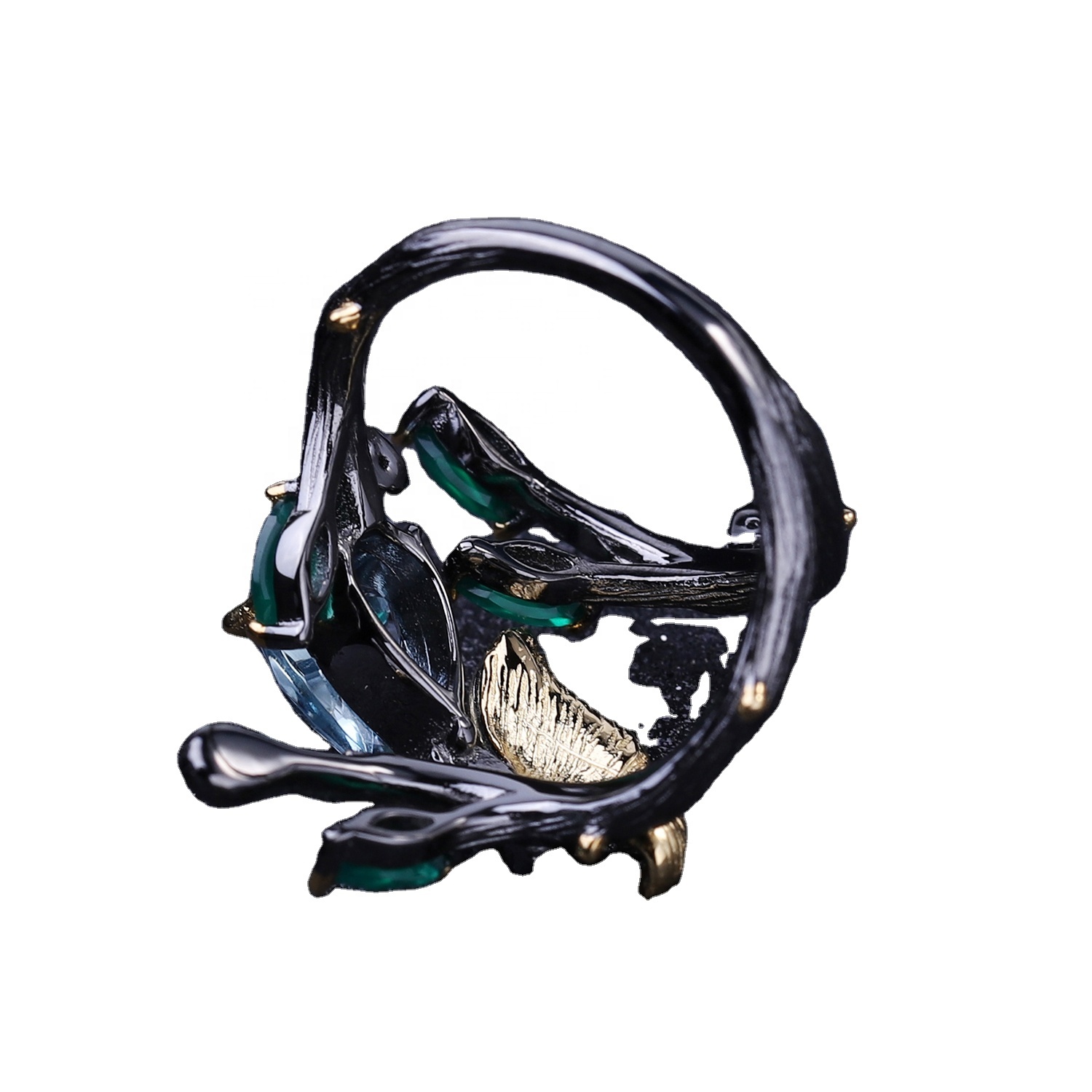 925 ਸਿਲਵਰ ਨੀਲਮ / ਟ੍ਰੋਵੋਇਸ ਰਿੰਗ 11