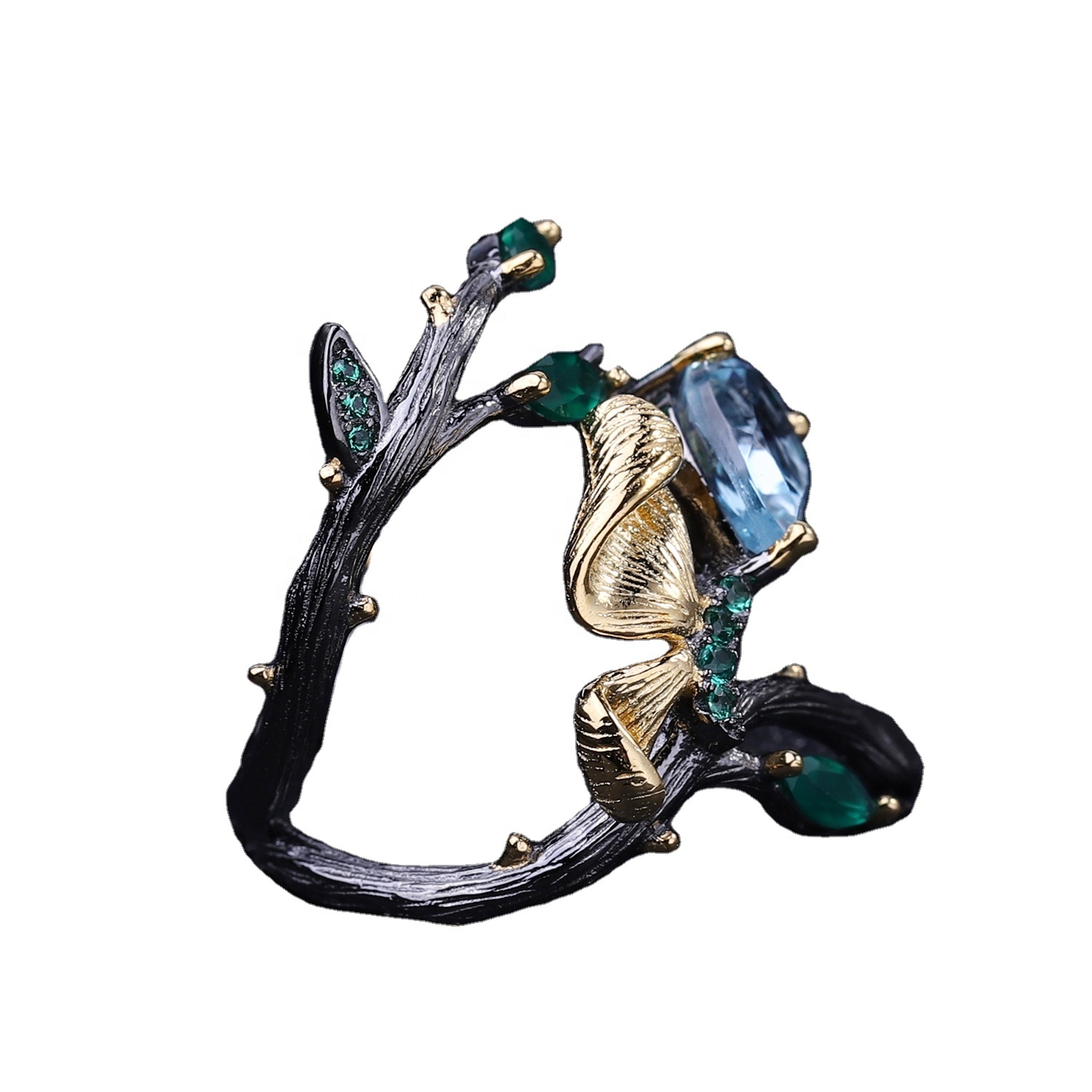 925 ਸਿਲਵਰ ਨੀਲਮ / ਟ੍ਰੋਵੋਇਸ ਰਿੰਗ 13